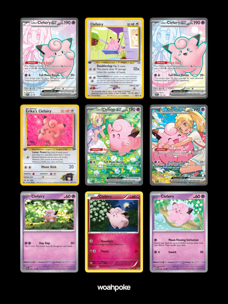 Clefairy Pokemon Cute Cards