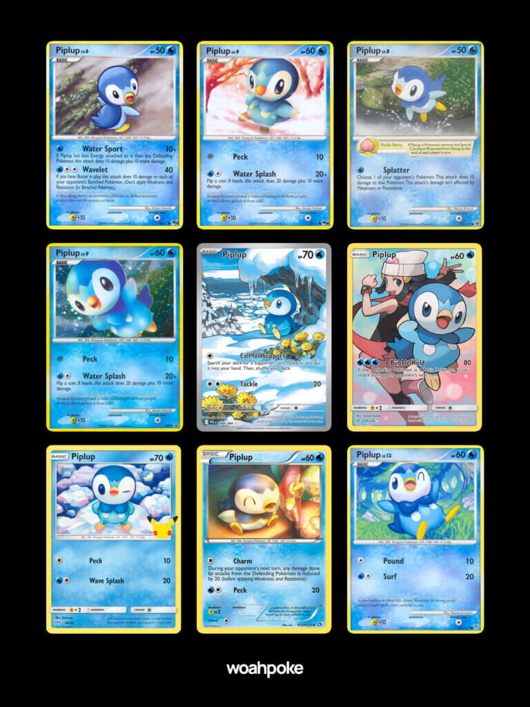 Piplup Cute Pokemon Cards