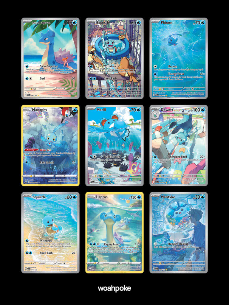 Water Pokémon Cards