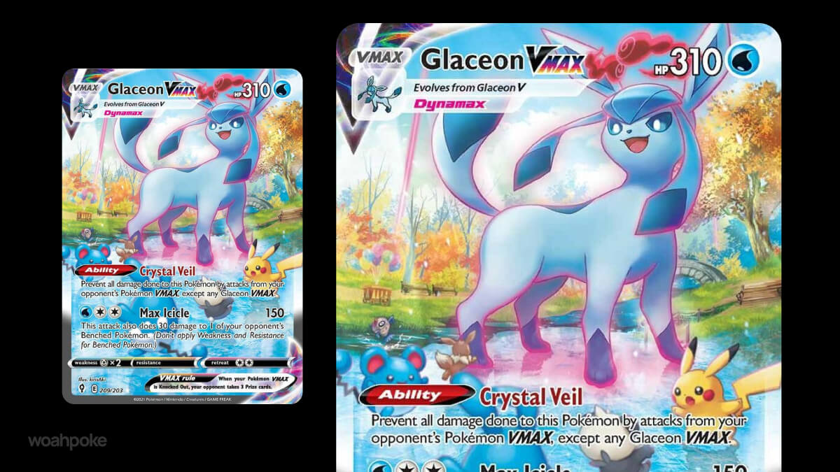 Glaceon Cameo Pokémon Card