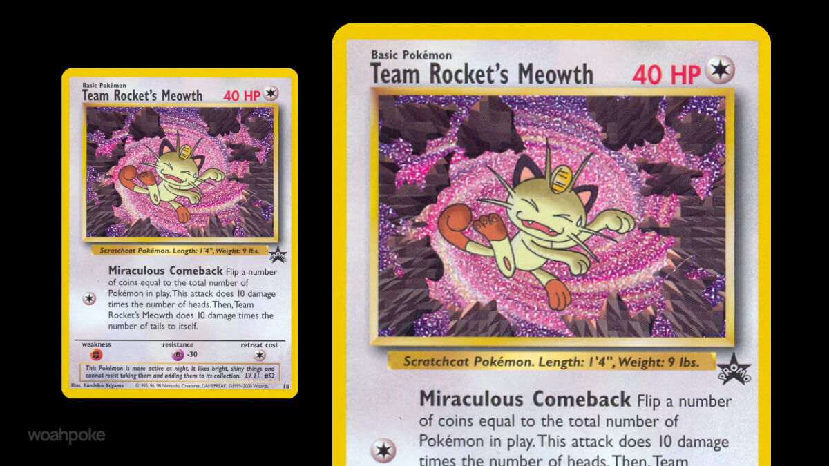 Team Rocket's Meowth Cameo Card