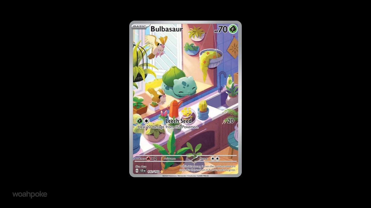 Sleeping Bulbasaur Card