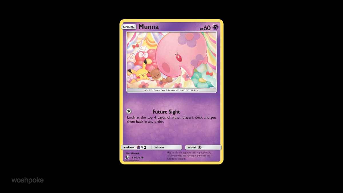 Munna Sleeping Pokémon Card