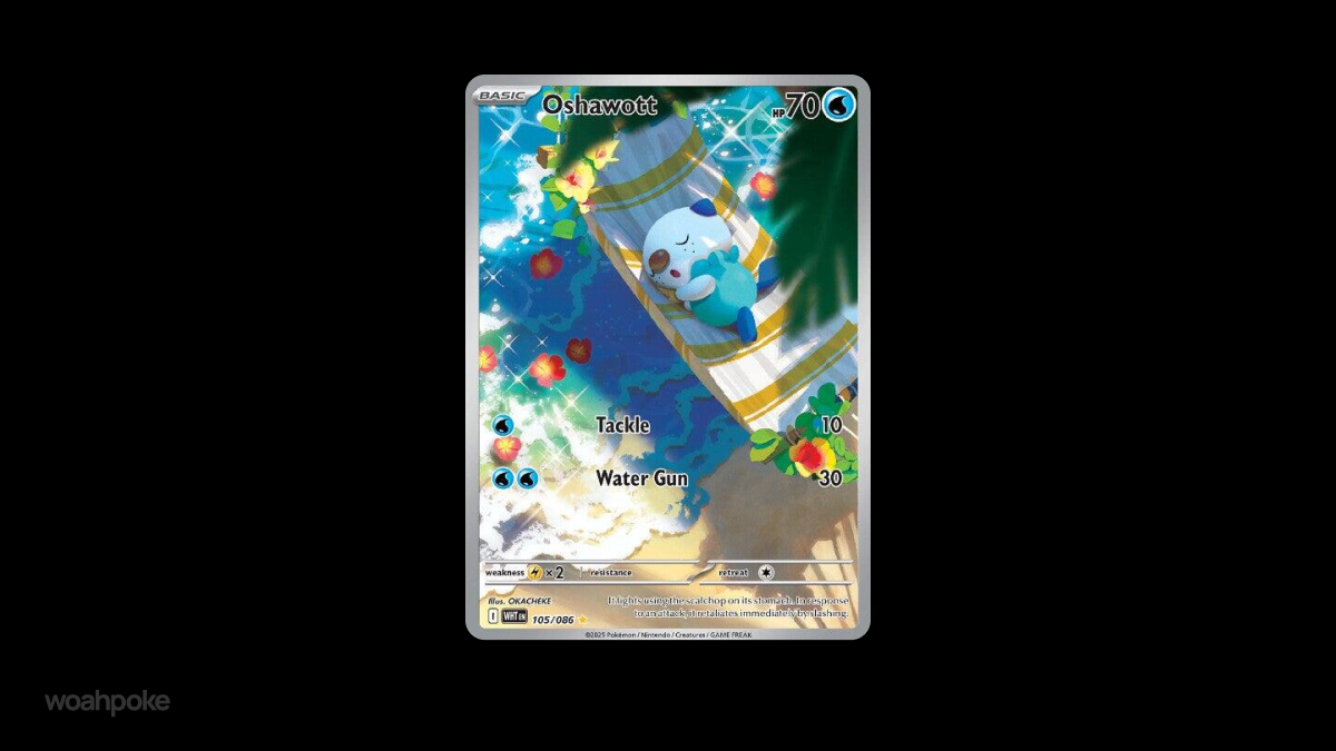 Sleeping Oshawott Pokémon Card