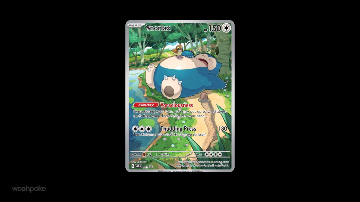 Sleeping Snorlax 151 Card