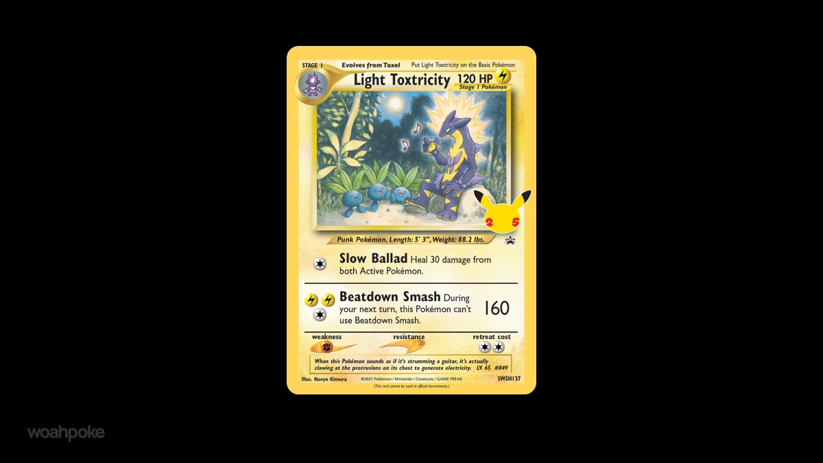 Light Toxtricity Pokémon Card