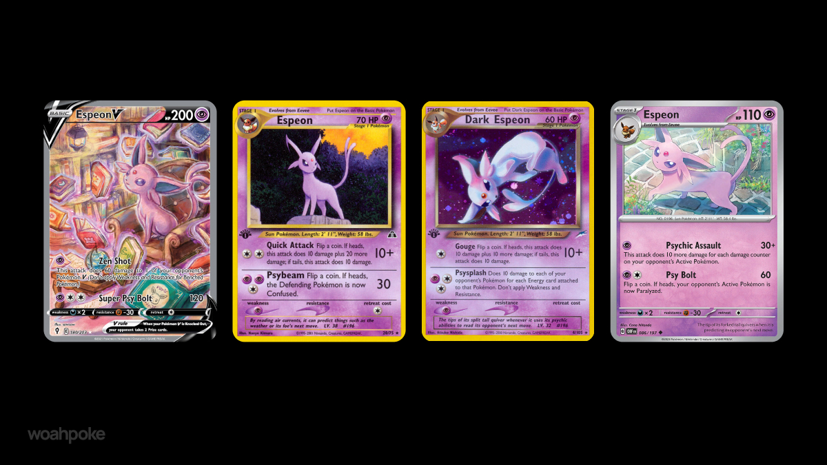 Espeon Cat Pokémon Cards