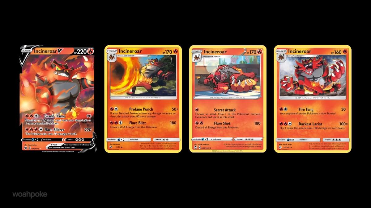 Incineroar Pokémon Cards
