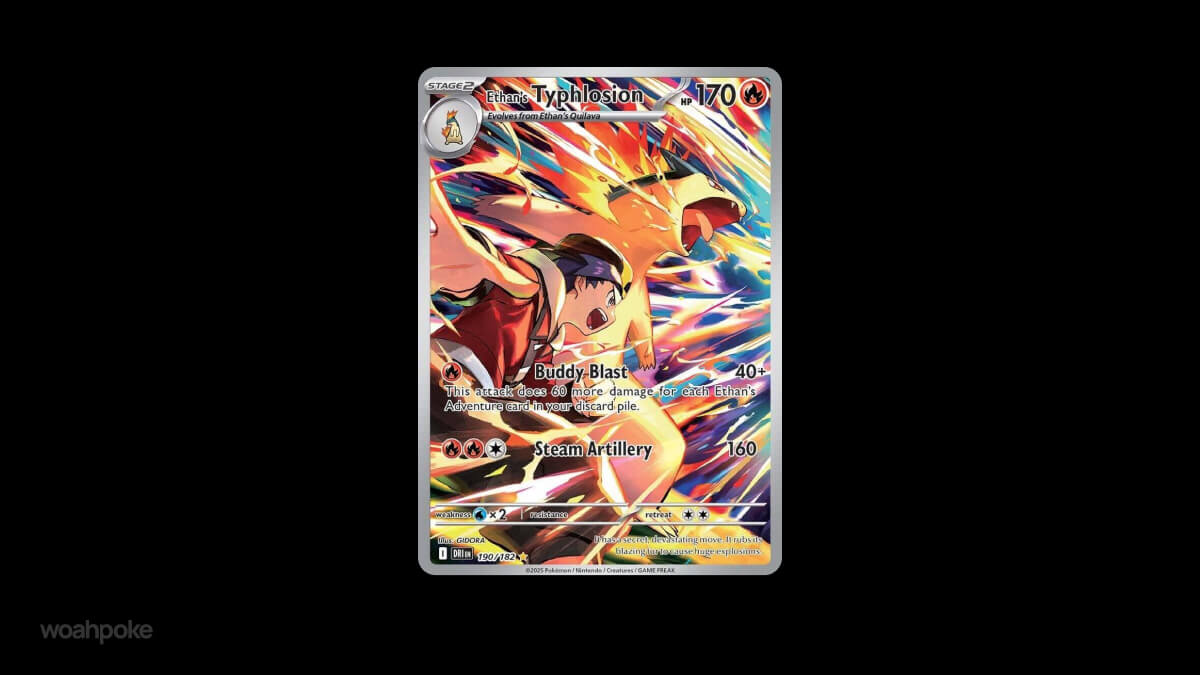 Ethan Typhlosion Pokémon Card