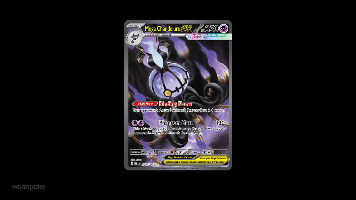 Mega Chandelure ex Chase Card