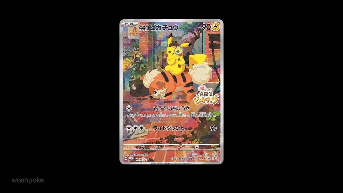 Pretty Detective Pikachu Card