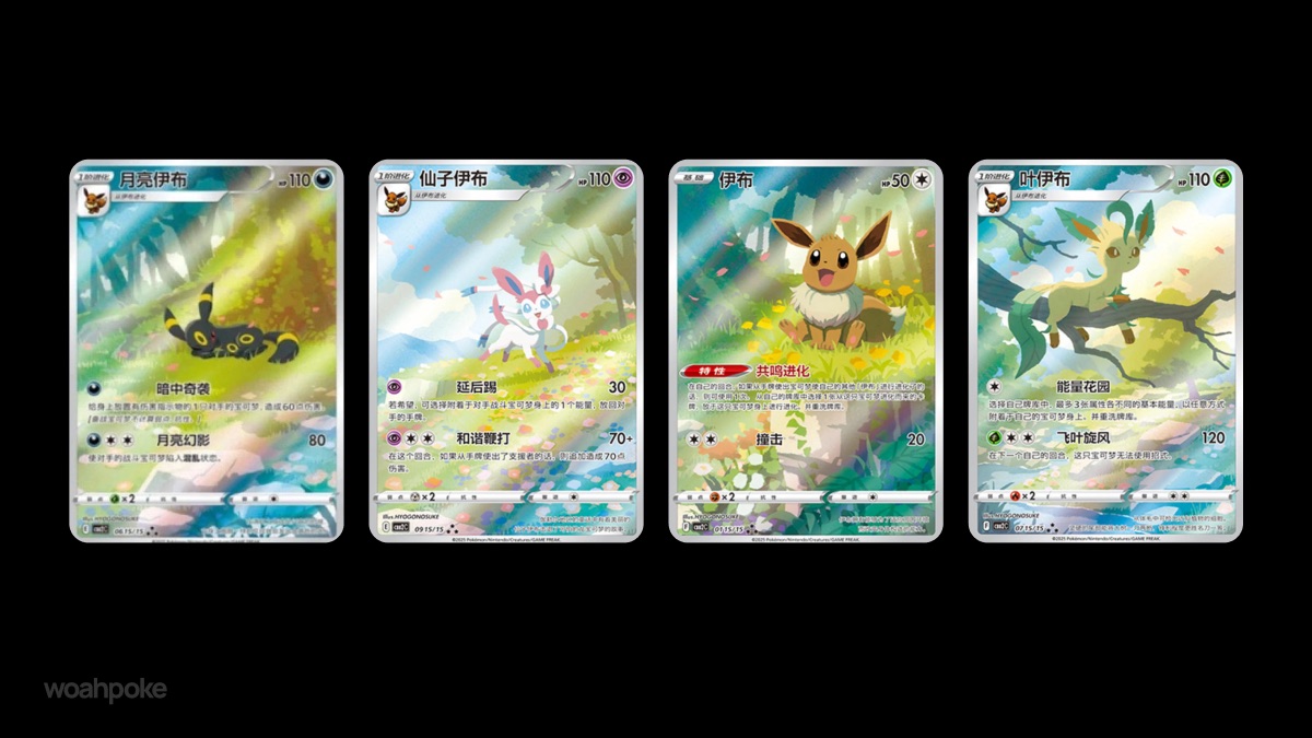 Pretty Chinese Eeveelution Cards