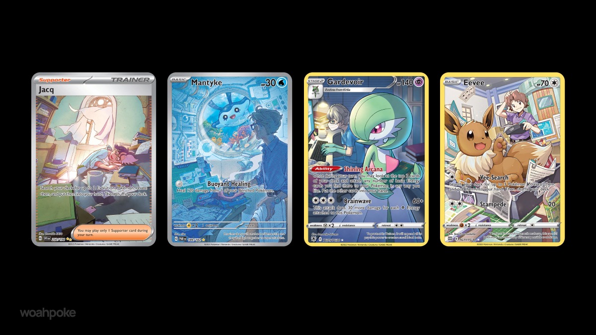 Working & Studying Book Pokemon Cards