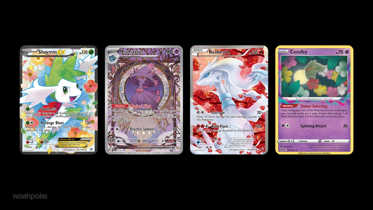 Flower-Themed Pokemon Cards