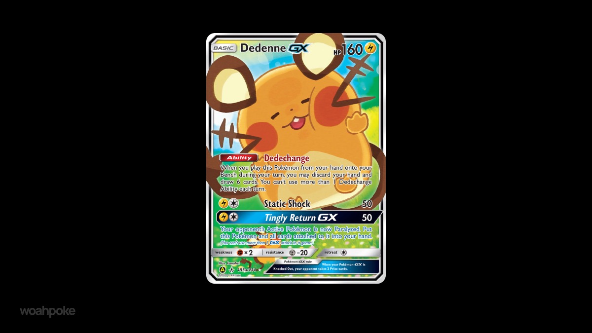 Funny Dedenne Pokemon Card