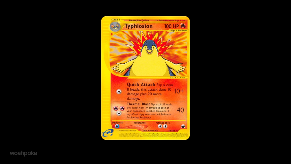 Goofy Typhlosion Pokémon Card
