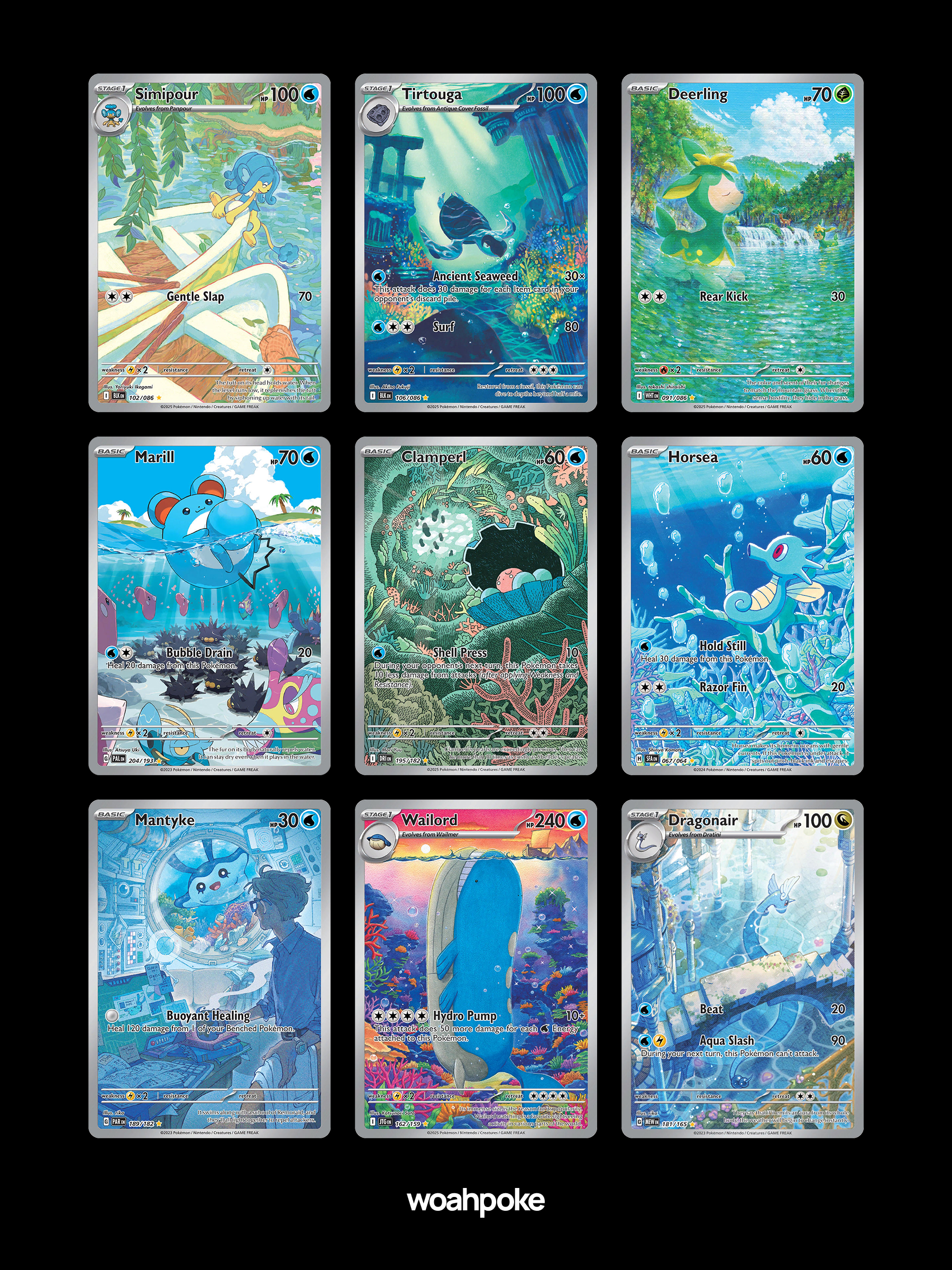 Water Ghibli Pokemon Cards