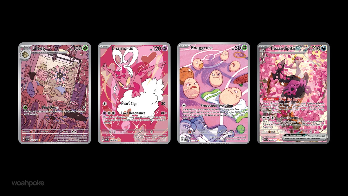 Pink Scene Pokémon Cards