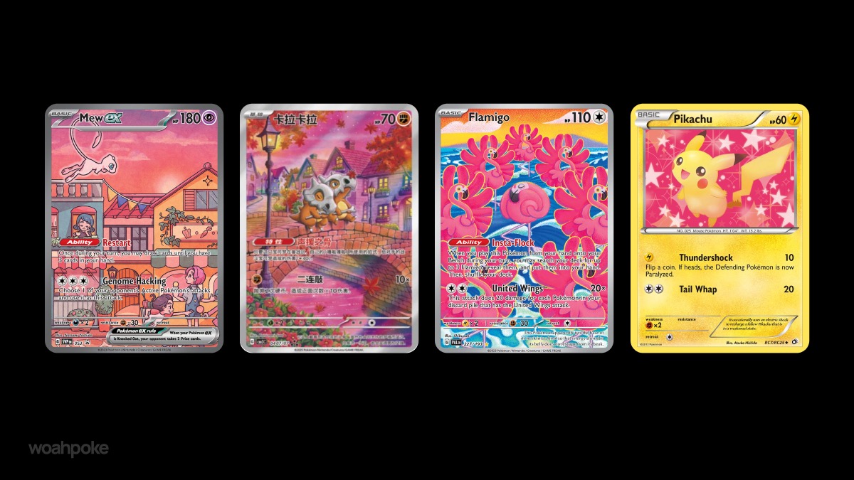 Vibrant & Hot Pink Pokémon Cards