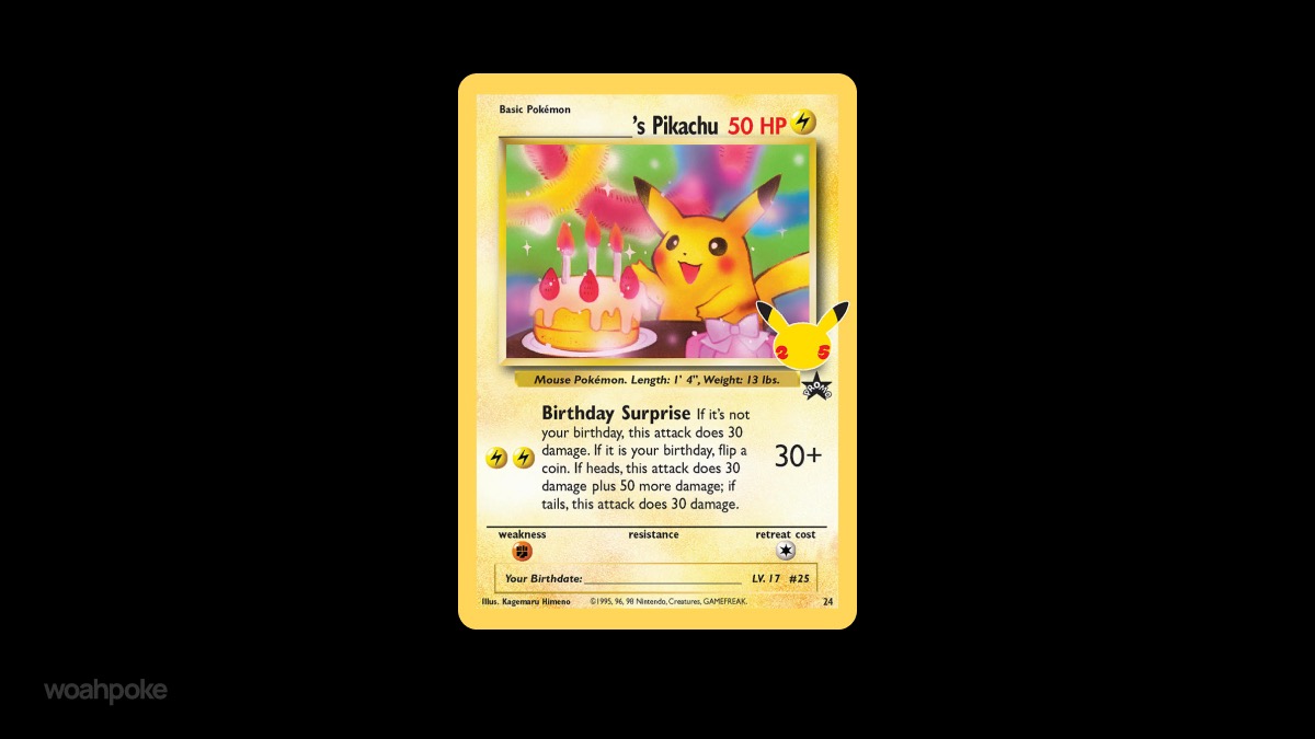 Birthday Pikachu Card