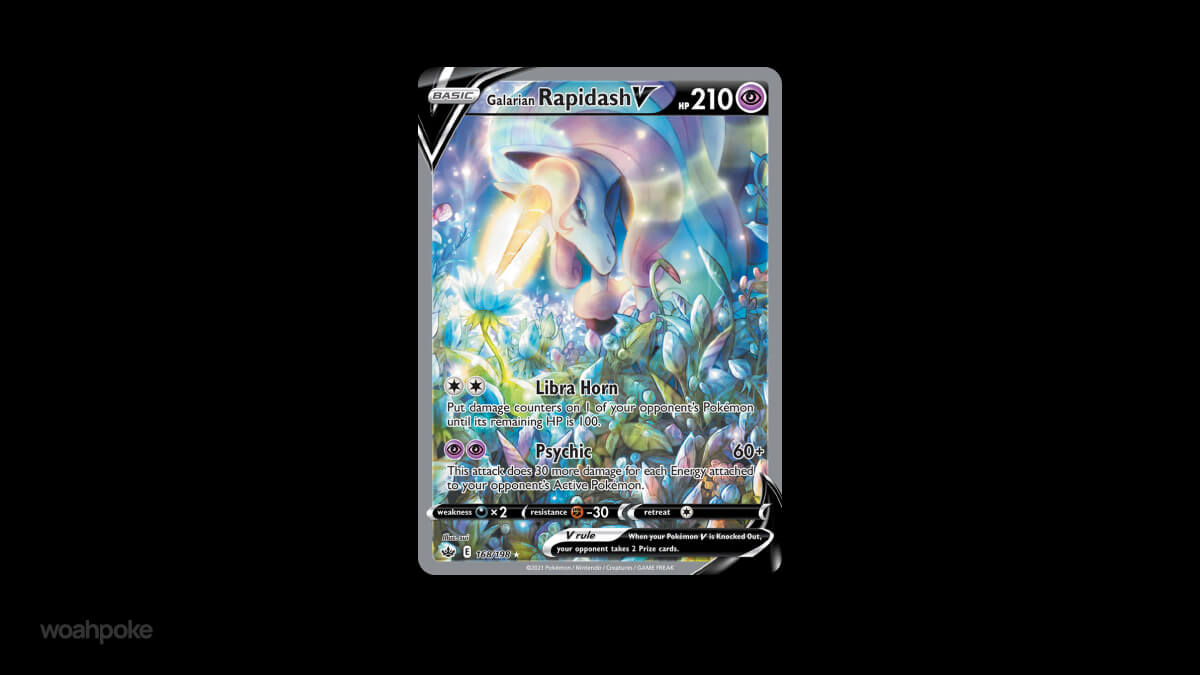 Galarian Rapidash Pokemon Card