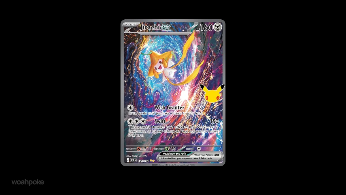 Jirachi SIR 30th Pokemon Card