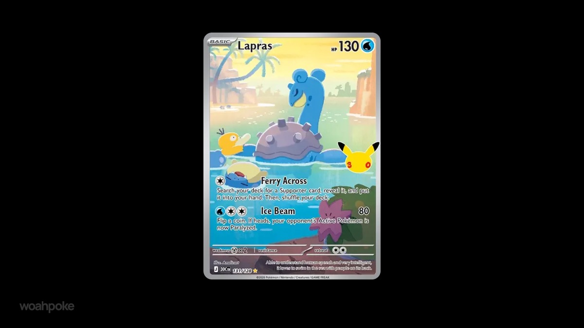 Lapras IR Pokemon Card
