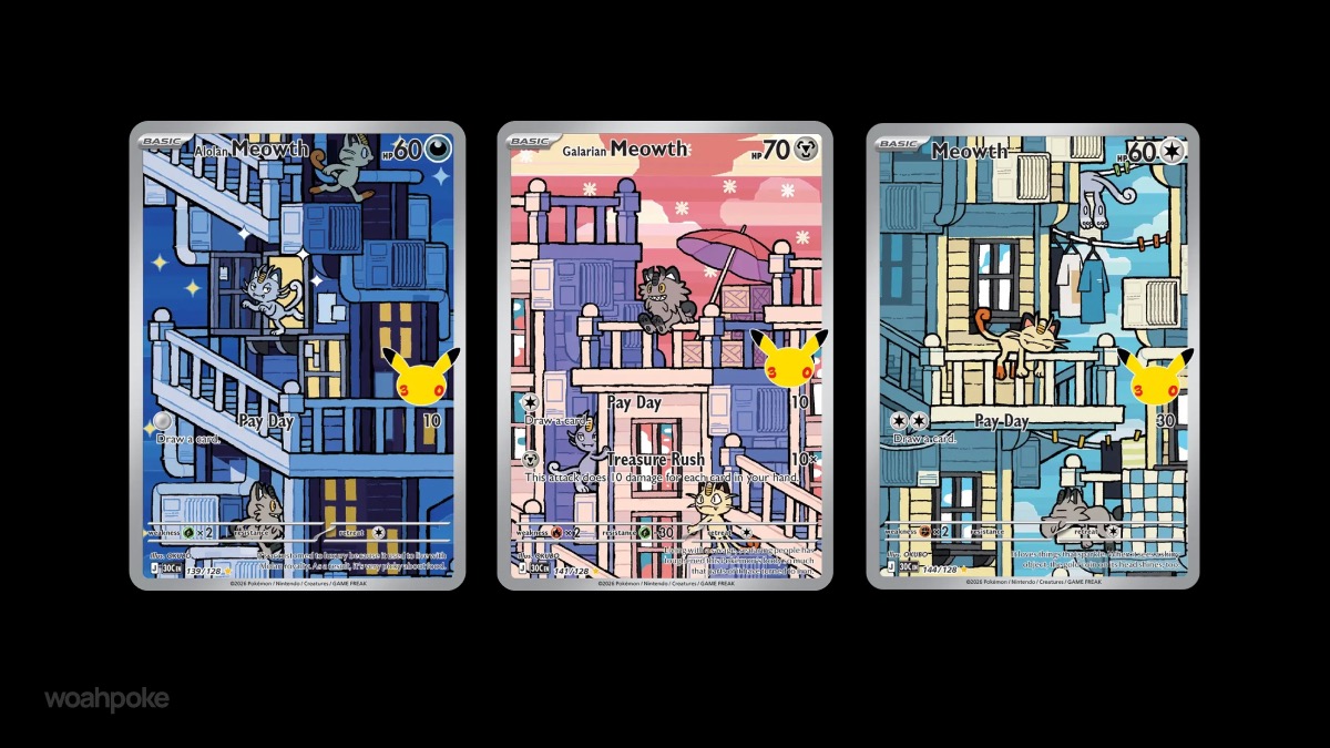 Meowth Trio Pokemon Card IRs