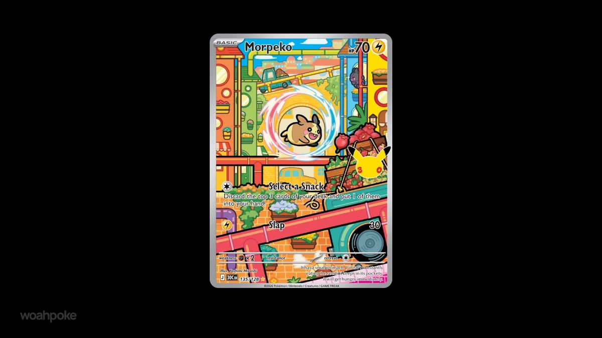 Morpeko IR Pokemon Card 30th
