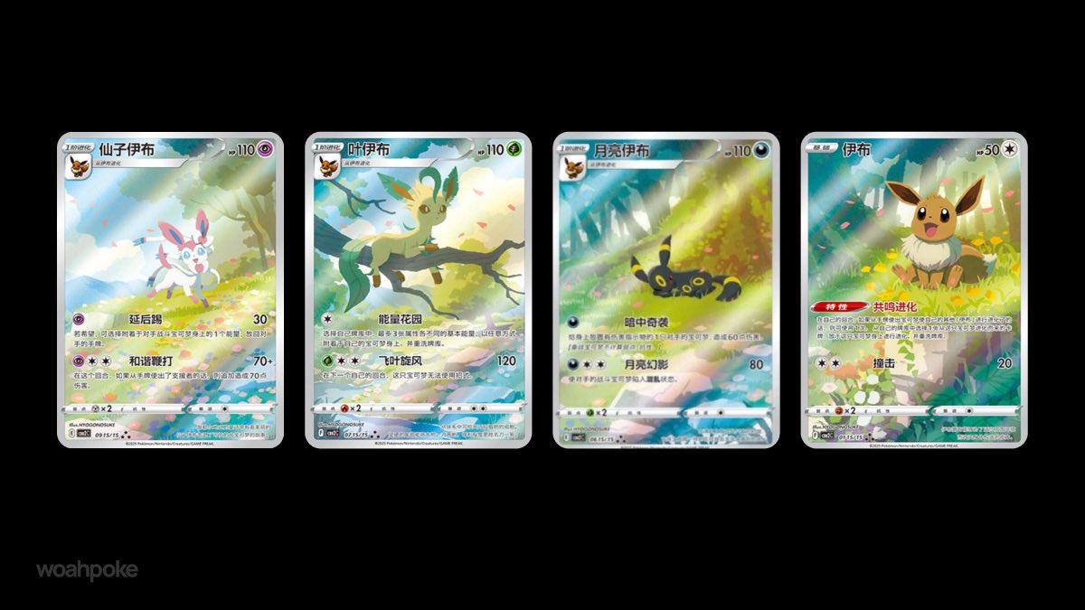 Chinese Exclusive Eeveelutions Connecting Cards