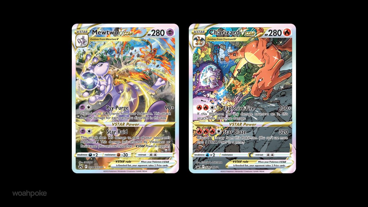 Mewtwo & Charizard Matching Cards