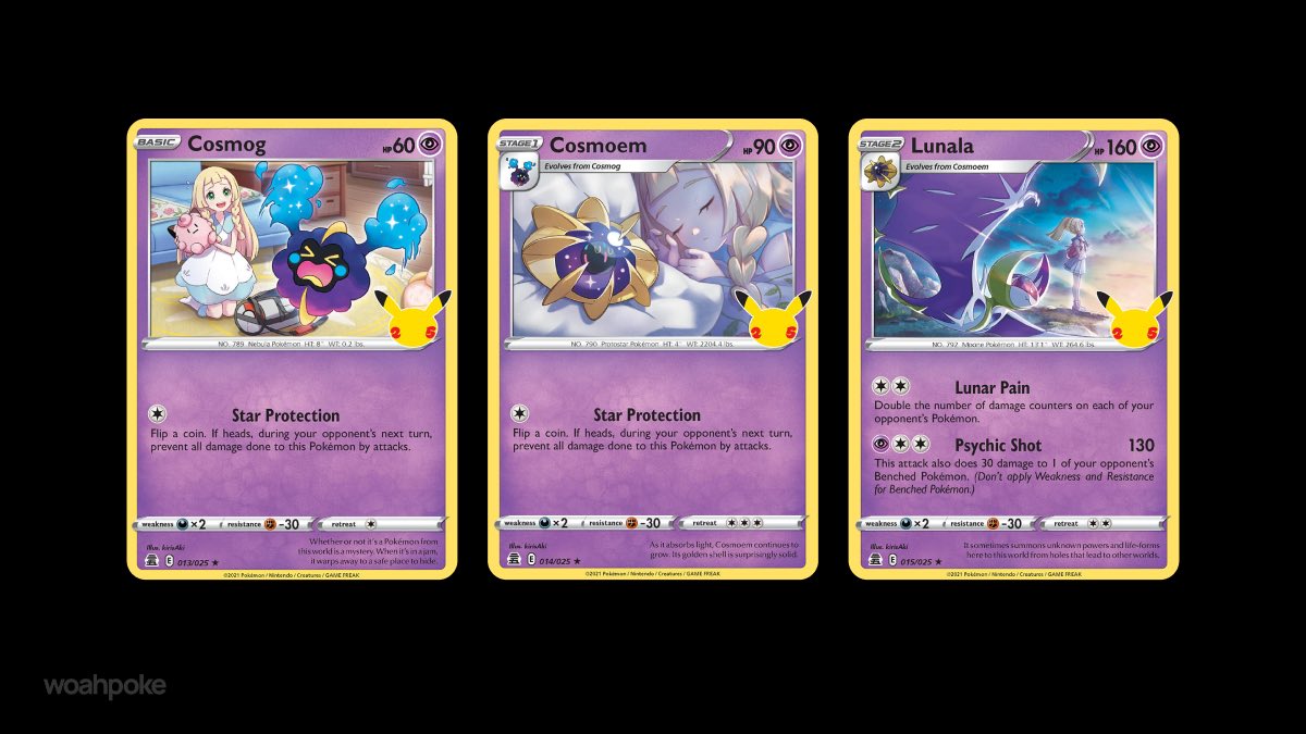 Cosmog, Cosmoem & Lunala Matching Cards