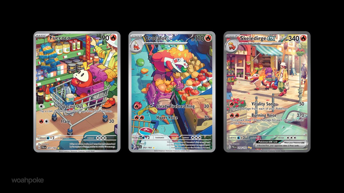 Fuecoco, Crocalor & Skeledirge Storytelling Cards