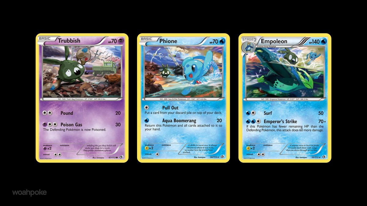 Legendary Treasures: Trubbish, Phione & Empoleon