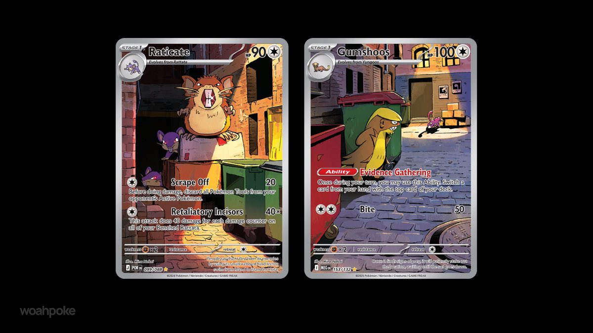 Raticate & Gumshoos Cards That Go Together