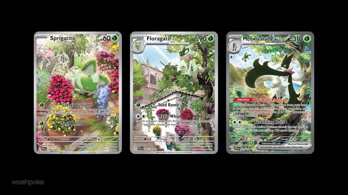 Sprigatito, Floragato & Meowscarada Storytelling Cards