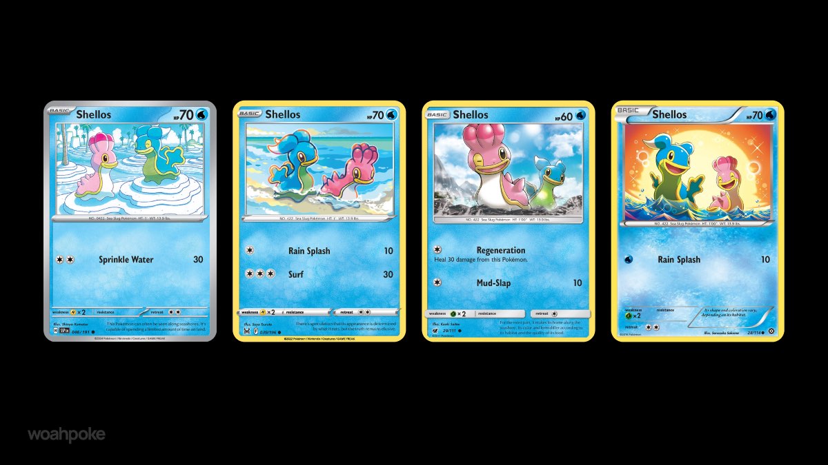 Shellos Couple Pokémon Cards