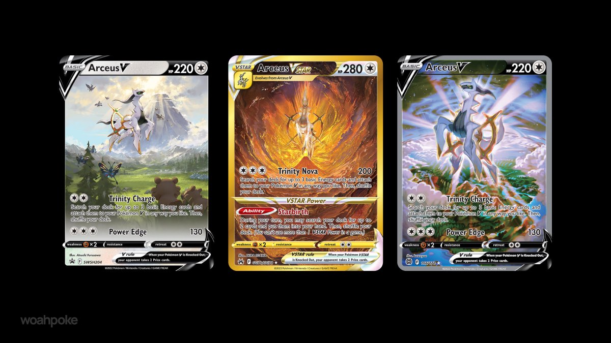 Flying Arceus Pokemon Cards
