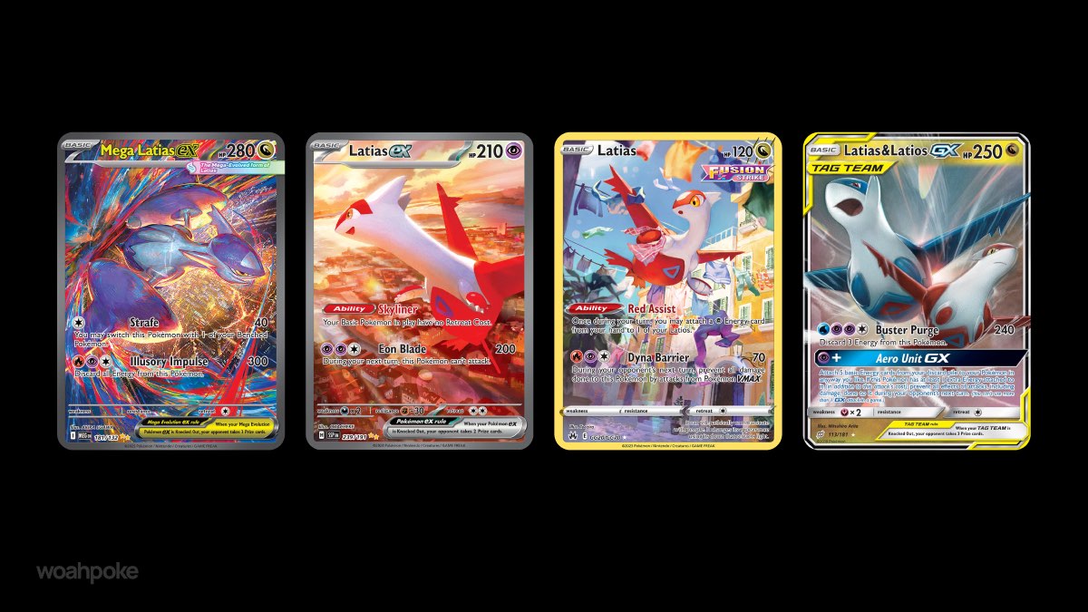 Latios & Latias Flying Pokemon Cards
