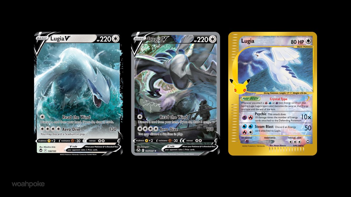 Flying Lugia Pokemon Cards