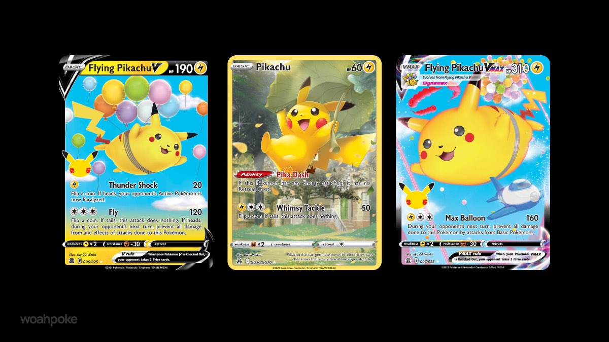 Pikachu Flying Pokémon Cards