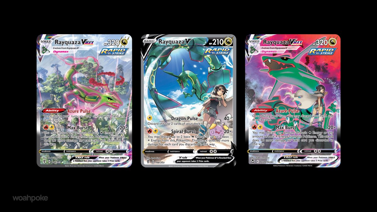 Flying Rayquaza Pokemon Cards