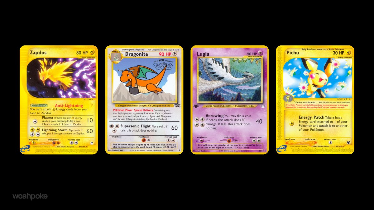 Vintage Flying Pokémon Cards