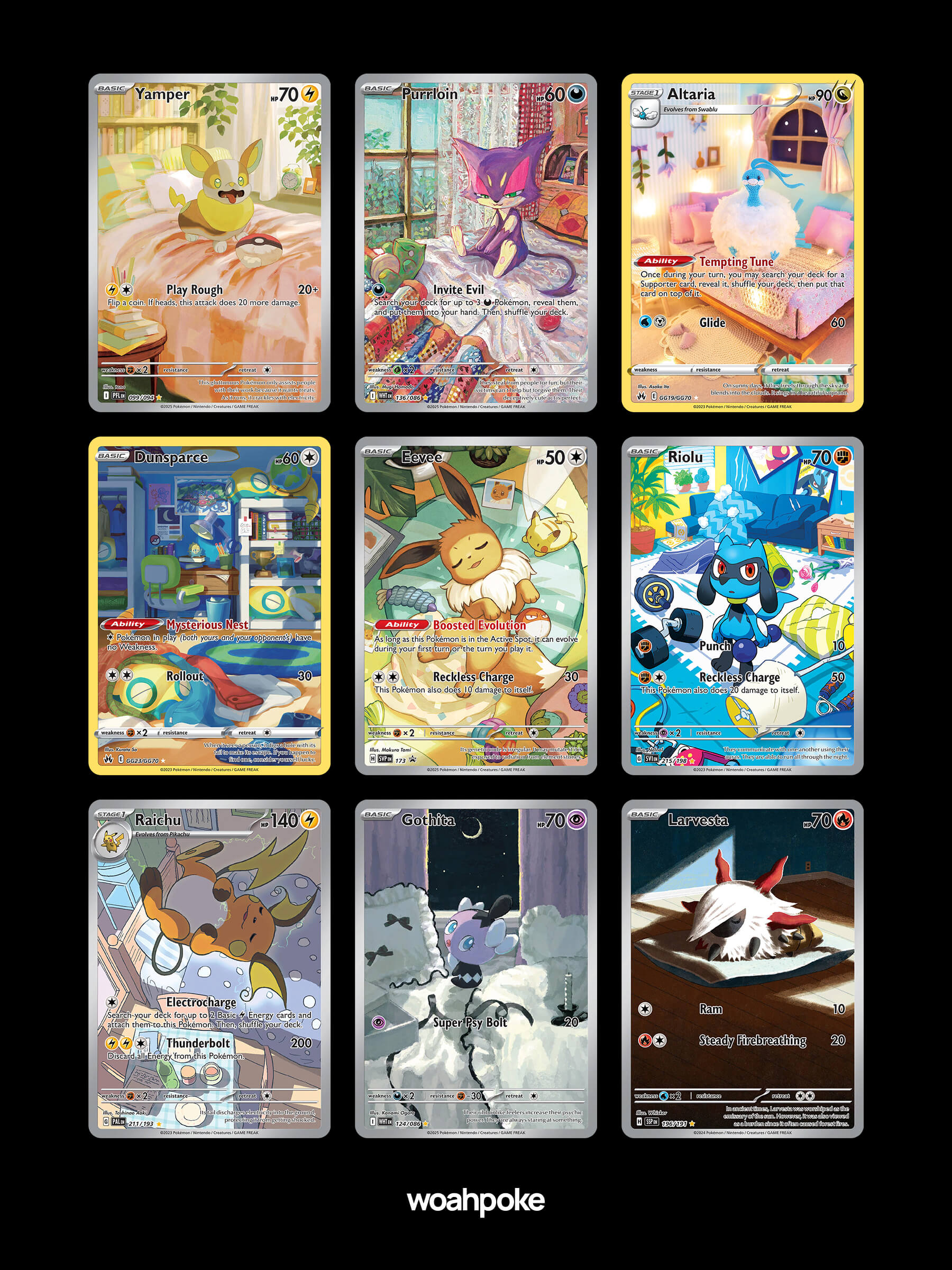 Bedroom Pokémon Cards