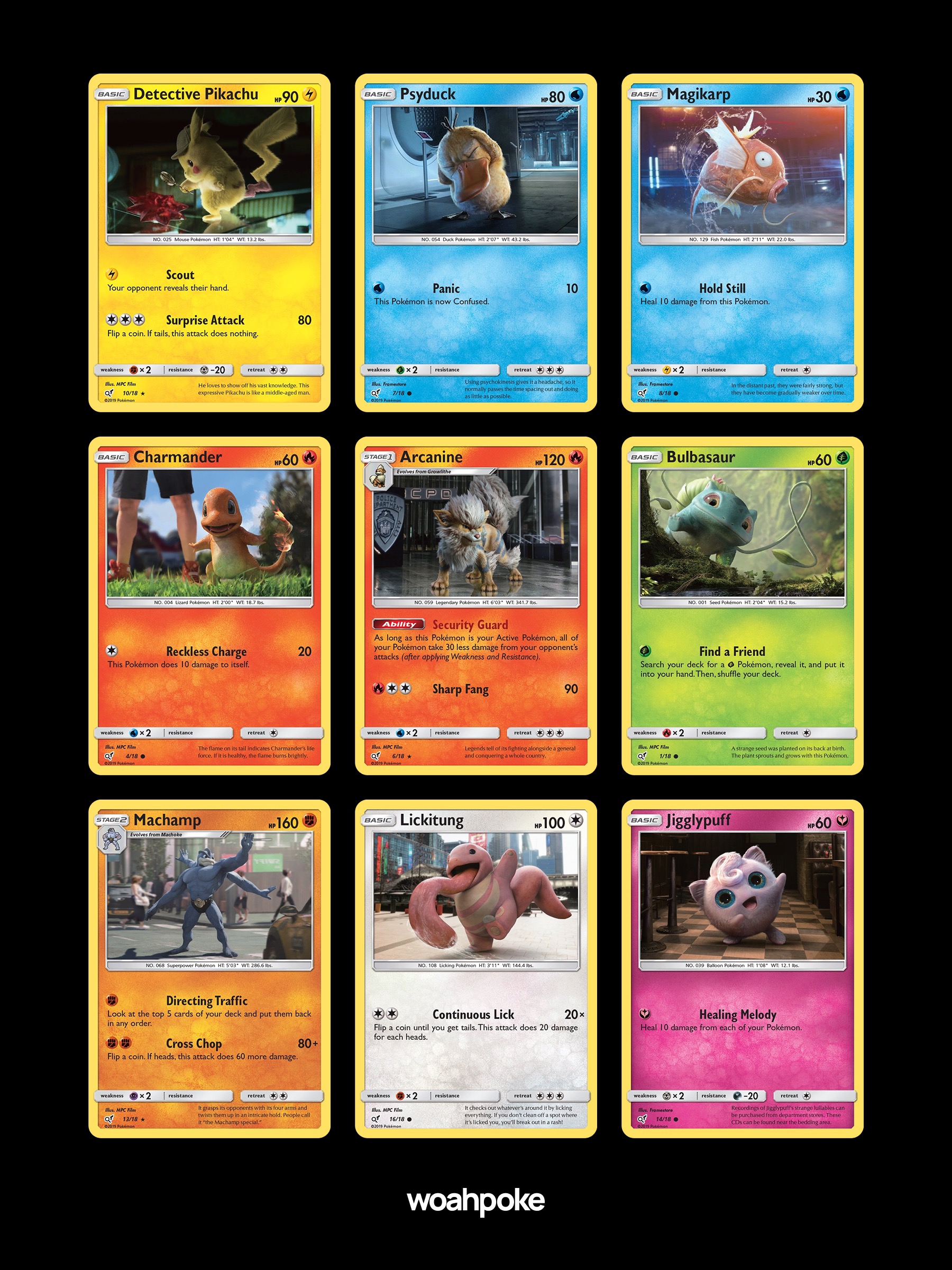 Detective Pikachu Cards