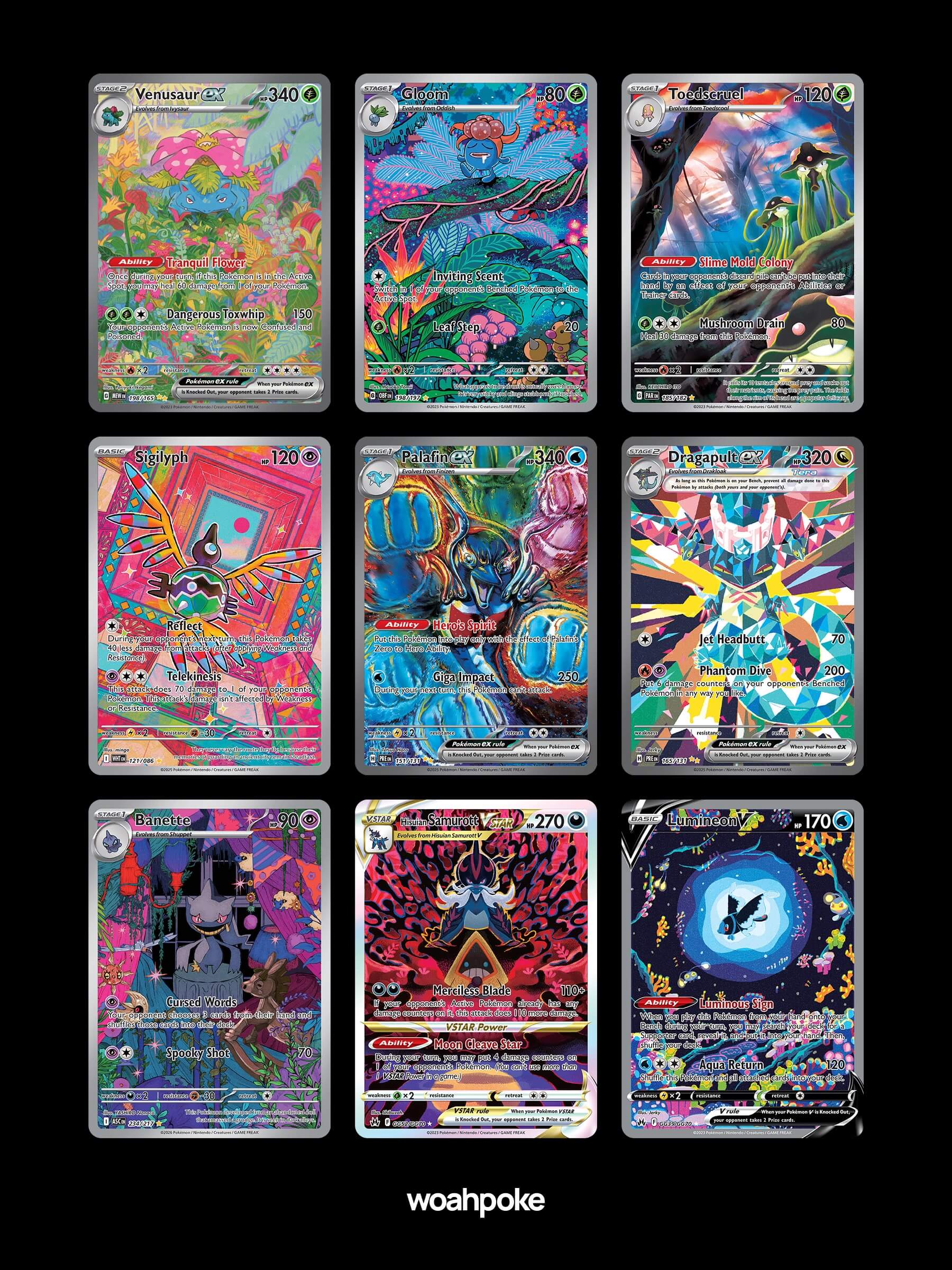 Vibrant Trippy Pokémon Cards