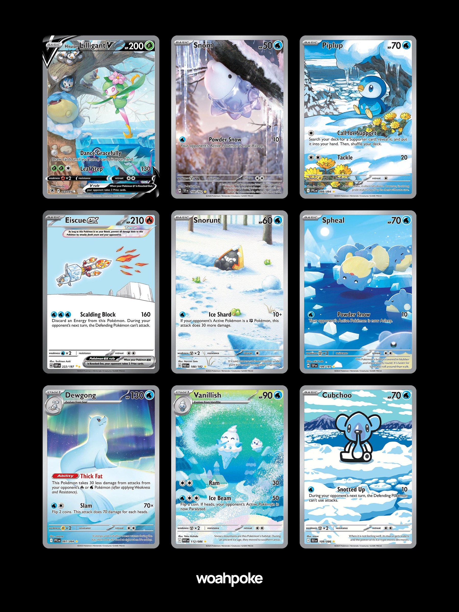 Cute Winter Pokémon Cards