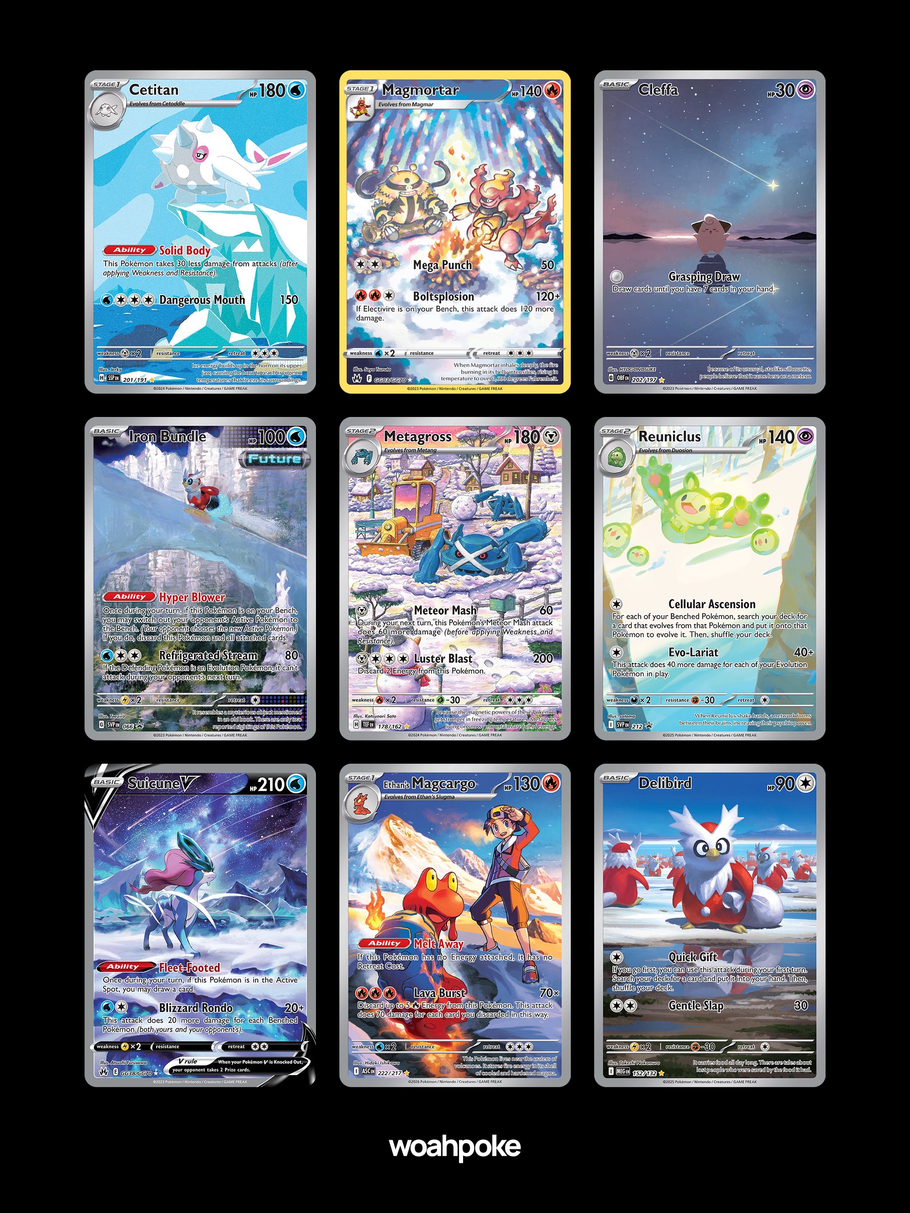 Scenic Snowy Background Pokémon Cards