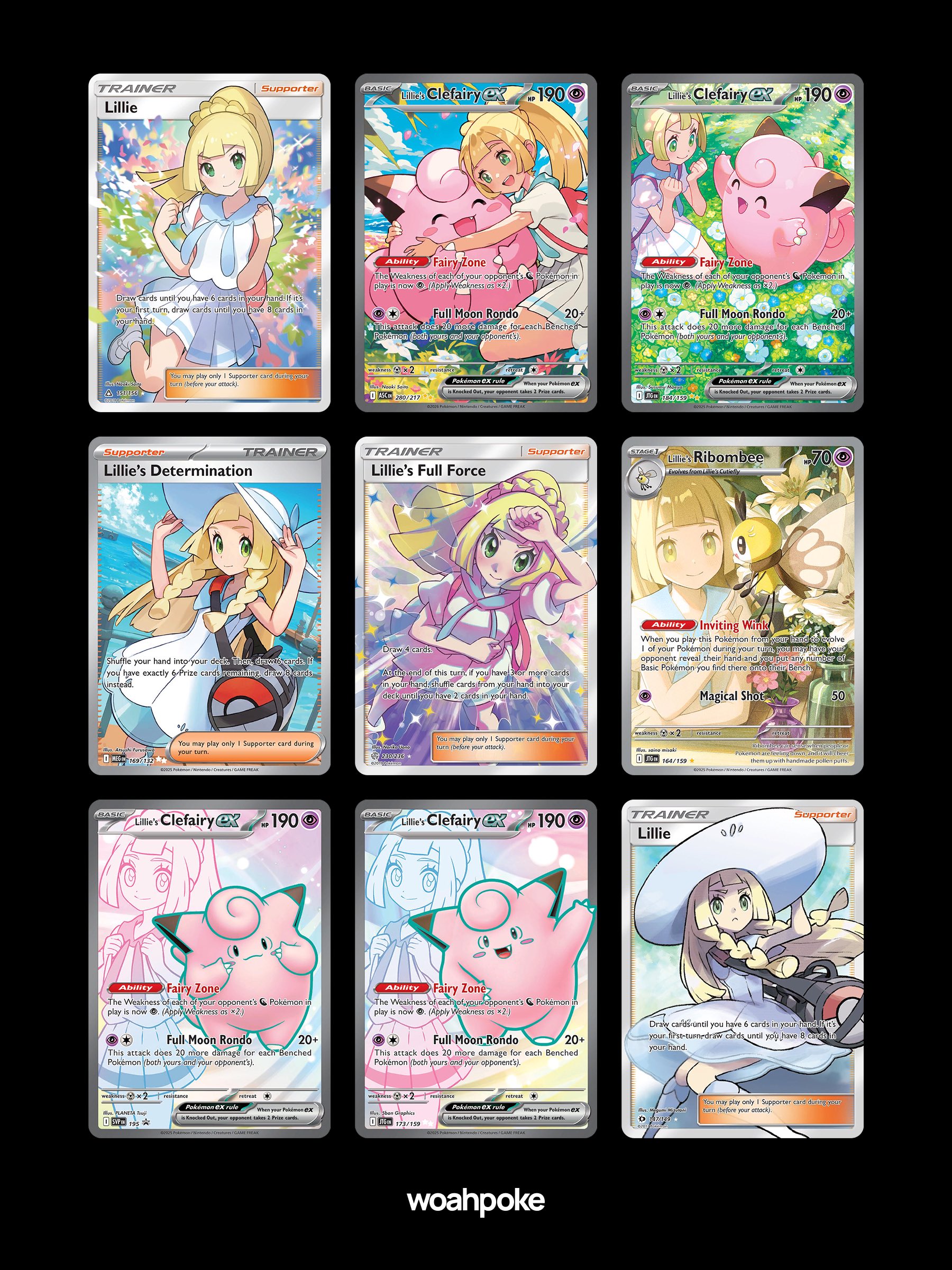 Lillie's Trainer Pokemon Cards