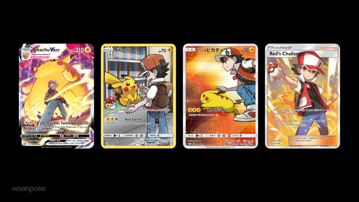 Red's Pokémon Trainer Cards